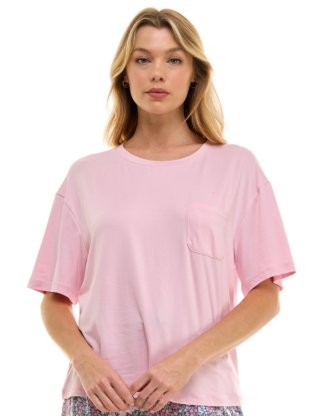 Roudelain Women's Drop-Shoulder Crewneck Sleep Tee - Roseate Spoonbill XXL